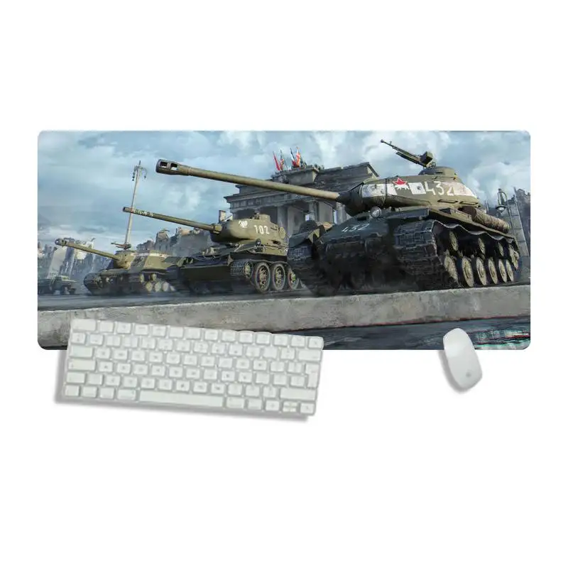 

World of Tanks Locking Edge Mouse Pad Game Desk Table Protect Office Work Mouse Mat pad X XL XXL Non-slip Cushion