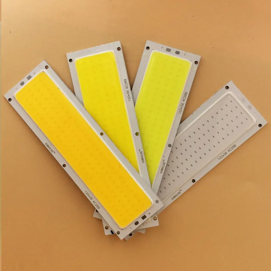 

Big Promotion !!! Ultra Bright 1300LM 12W COB LED Light Strip 12V DC for DIY Car Lights Work Lamps Home Bulbs 120*36MM COB Chip