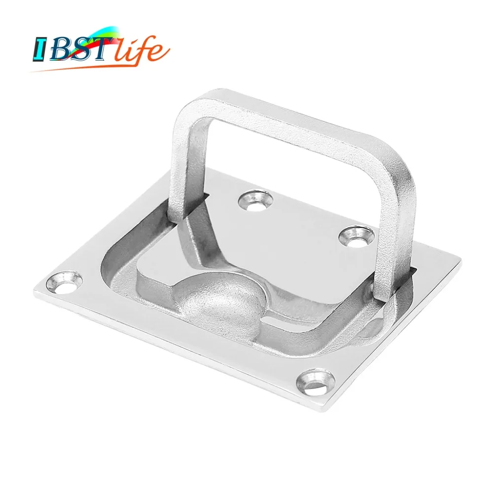 

IBST LIFE Stainless Steel 316 Flush Lift Ring Hatch Pull Handle Locker Cabinet boat marine hardware