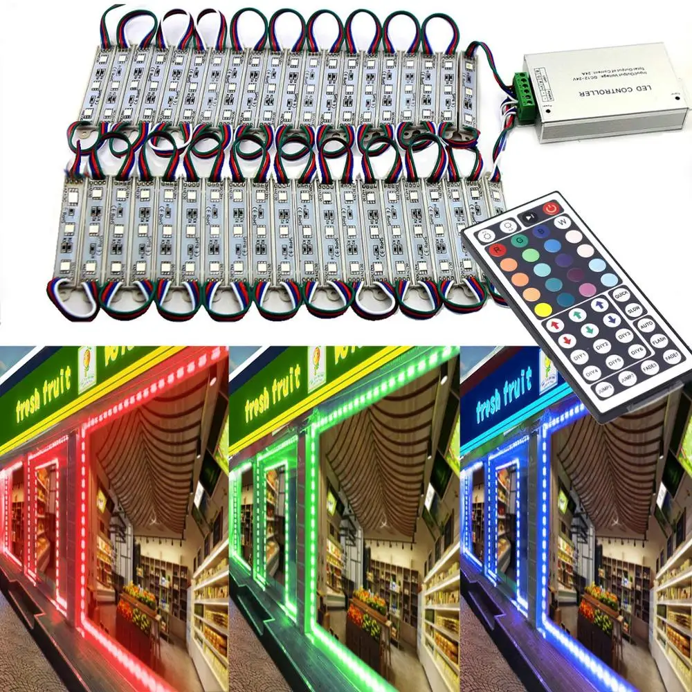 20 футов 40 штук светодиодный светильник RGB 5050 модуль 2 комплекта SMD 120 магазина