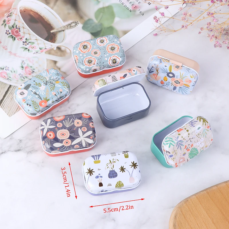 

1PC Mini Tin Box Sealed Jar Packing Box Jewelry Candy Box Small Storage Box Cans Coin Earrings Travel Pill Box