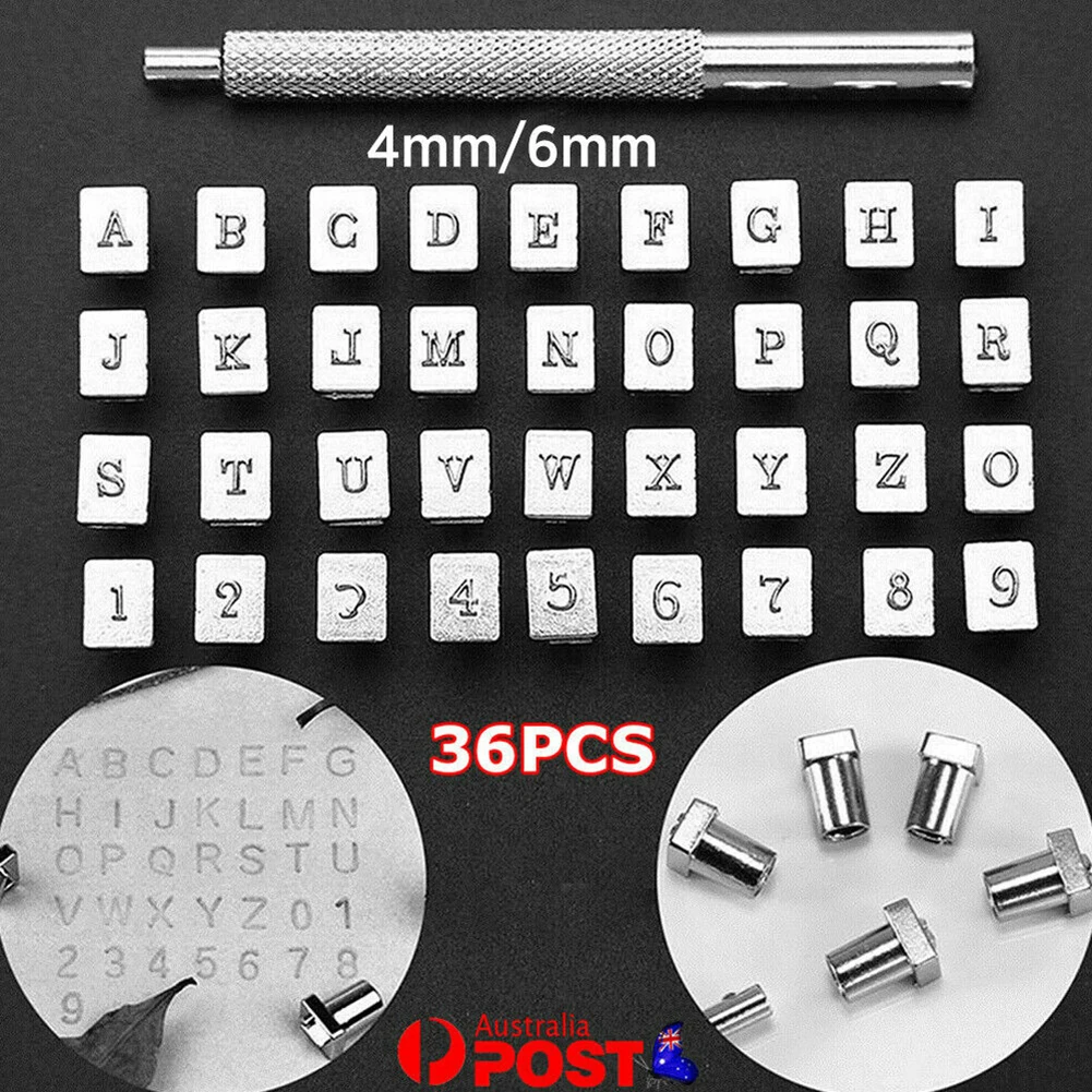 

DIY Leather Stamp Tool Craft Letter Number Punch Tool 36X For sale Leather Stamp