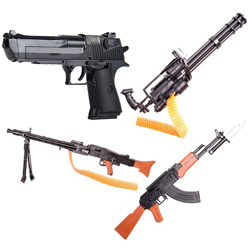 Моделирование пистолет сборка строительных блоков Модель игрушка пустынный