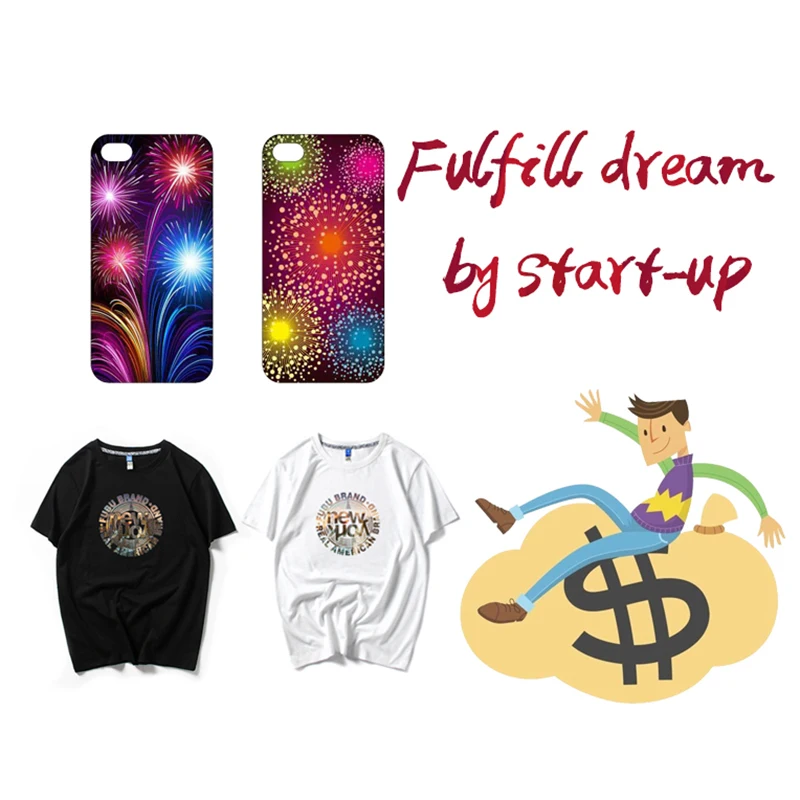 

PUNEHOD A4-19N Multifunction Laser Printers Inkjet UV Printer Color T Shirt Printing Machine