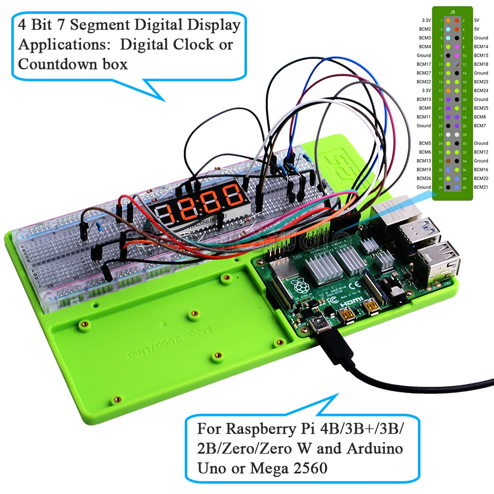 ABS эксперимент держатель платформы макет развития для Raspberry Pi 4B/3B+/3B/2B/B+, Zero/W, Mega 2560