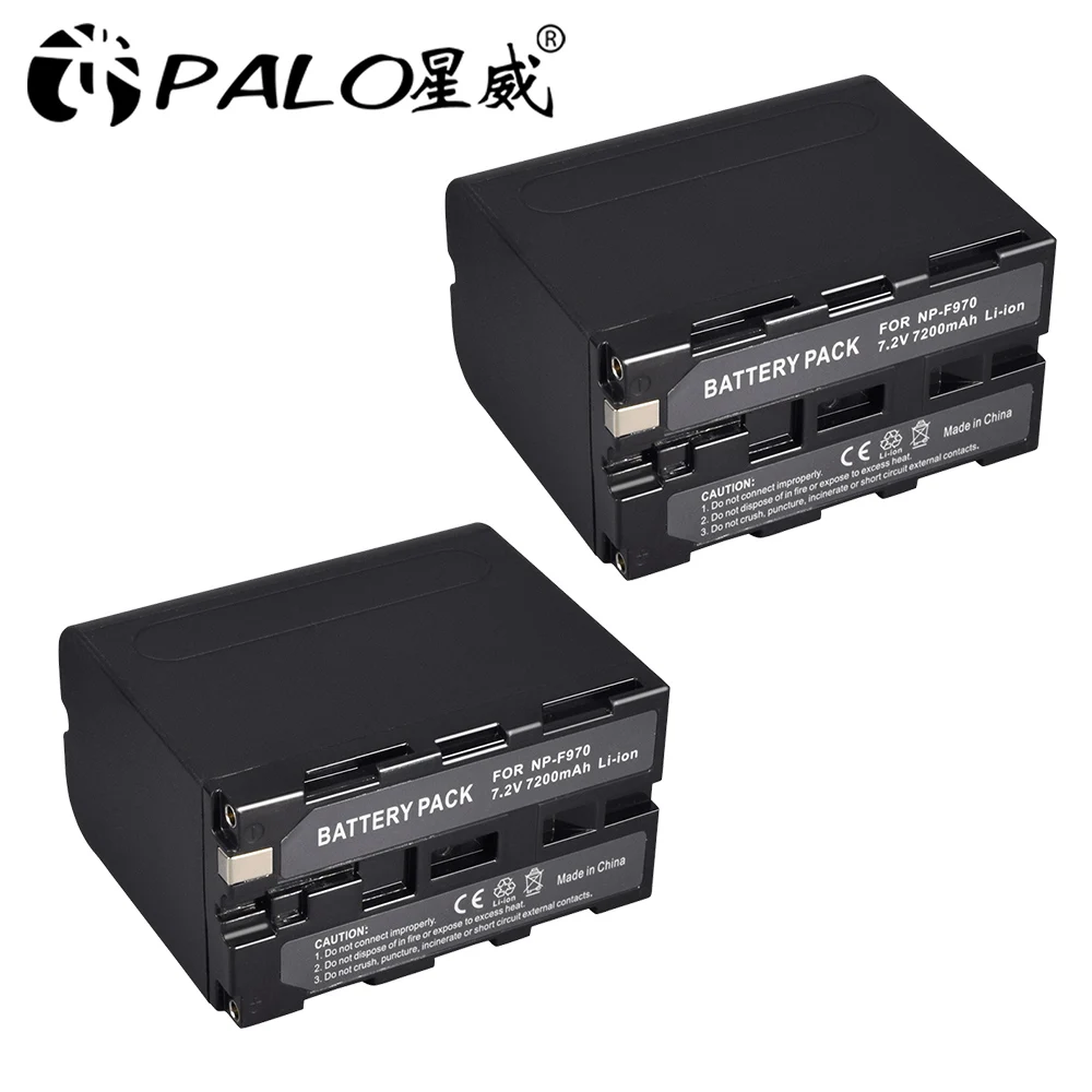 2PCS 7,2 V 7200 мА/ч, NP-F960 NP-F970 NP F970 NP F960 видеокамеры батареи(4 шт) для sony NP-F550 F770 F750 F960 F970 - Цвет: 2PCS
