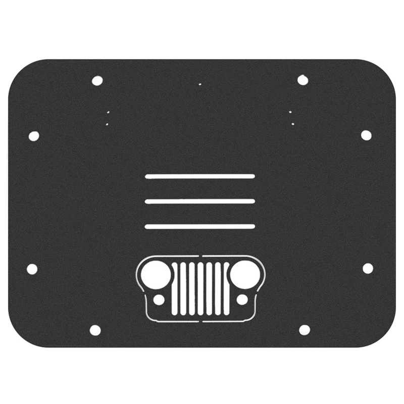 Spare Tire Carrier Delete Filler Plate Tramp Stamp Tailgate Vent-Plate Cover for 2007-2017 Jeep JK Wrangler &amp Unlimited |