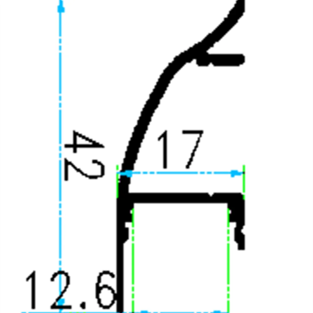 Светодиодный алюминиевый профиль длиной 12 1 м номер изделия настенный для