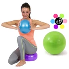 25CM йога мяч для упражнений для гимнастики и фитнеса пилатес мяч для упражнений на балансирование тренажерный зал для занятий йогой, фитнесом или работы в спортзале, Core искусственного меха тренировочный мяч для йоги