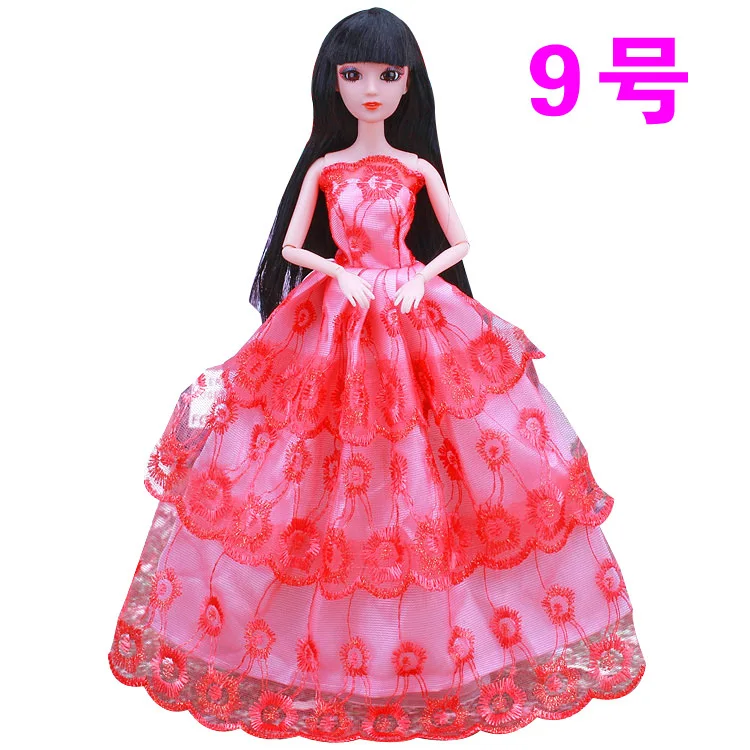 Кукла Одежда Аксессуары для детской куклы 30 см Bjd Кукла одежда свадебное платье ручной работы Принцесса Вечерние платья юбка подарки для девочки DIY игрушка носки для девочек гольфы для девочек куклы лол мешок для об - Цвет: 9