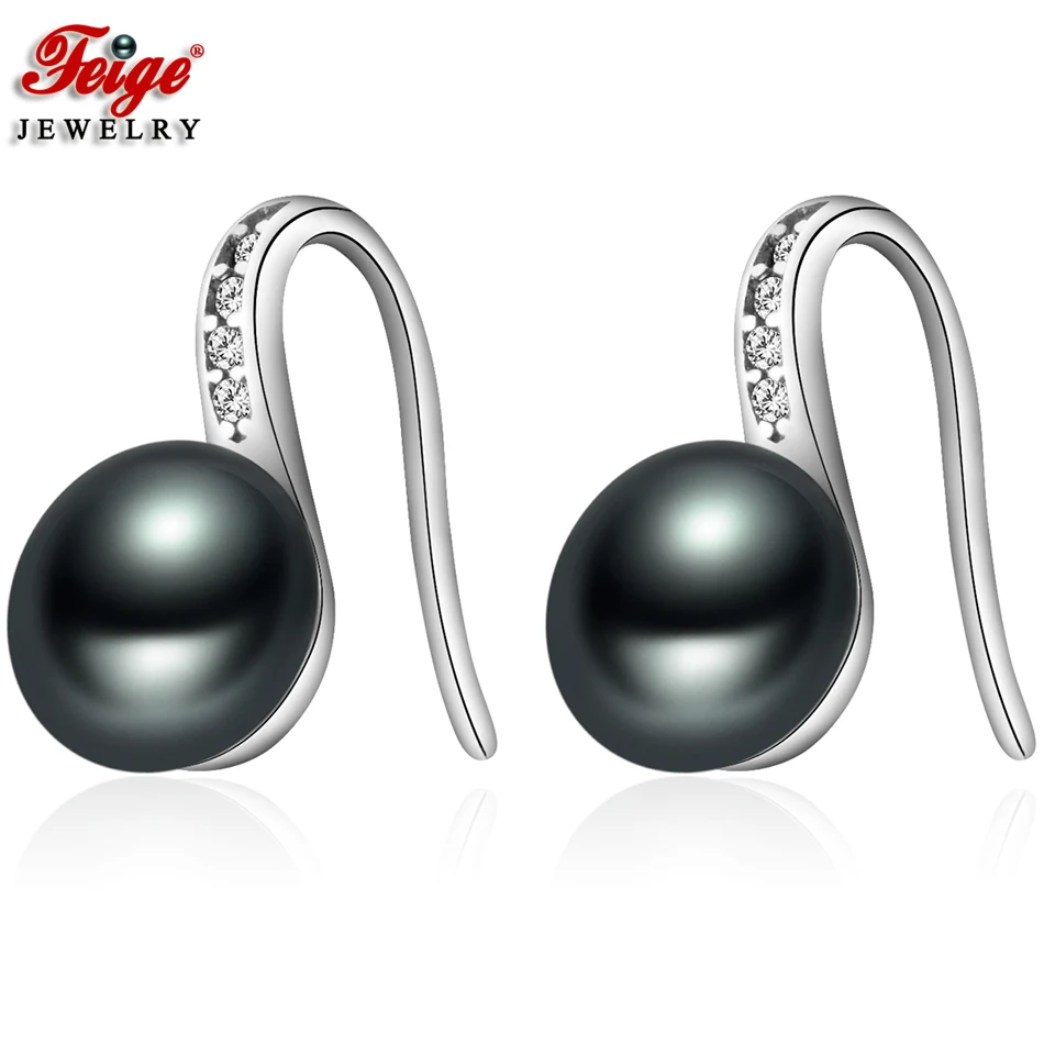 Антиаллергенные Винтажные серьги капли с натуральным пресноводным