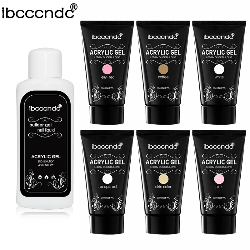 1 шт 30g УФ конструирующий гель поли Гель лак для ногтей прозрачный Белый Nail Art