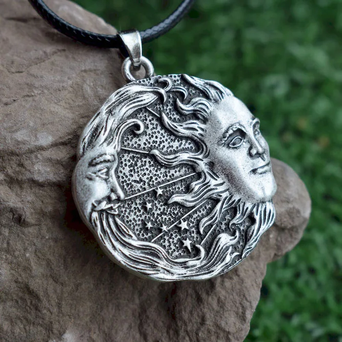 1 шт. ожерелье с амулетом солнце луна и звезды | Украшения аксессуары