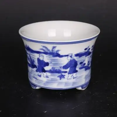 

Exquisite blue and white (Figure) plant flowerpot