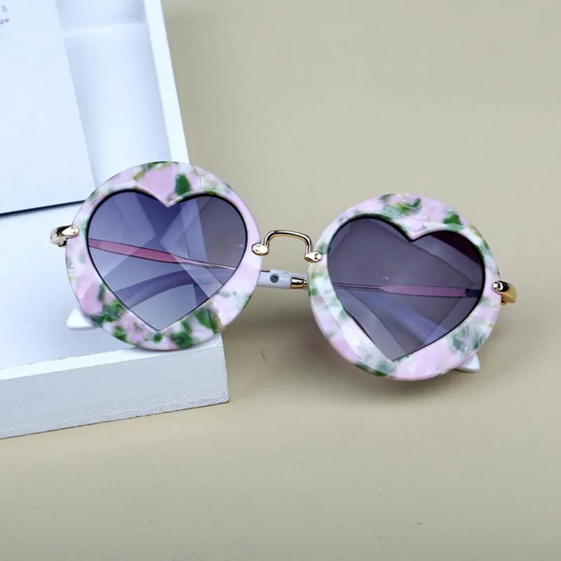 

Kids Toys baby girl sunglasses for children heart black pink heart sun glasses for kids