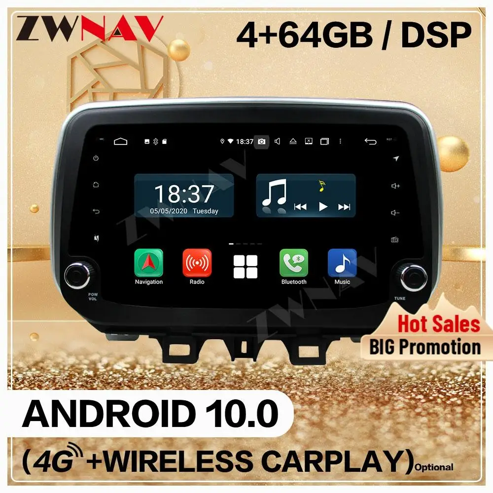 

Carplay 2 Din For Hyundai Tucson 2018 2019 2020 Android 10.0 Multimedia Player Audio Radio GPS Navigatoin Head Unit Auto Stereo