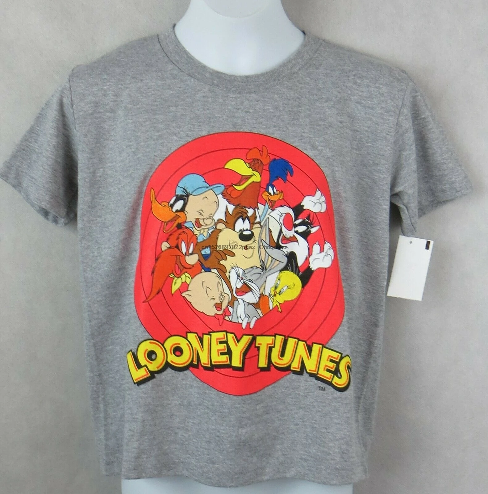 Футболка для мальчиков Looney Tunes серая новая официально Лицензированная Taz Bugs Daffy