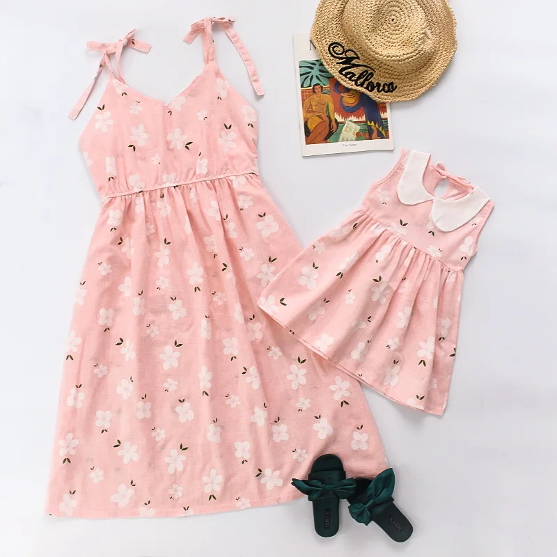 

Семейная одежда, богемная юбка на лямках для мамы и дочки, платье принцессы для маленьких девочек, летняя пляжная одежда для мамы и дочки