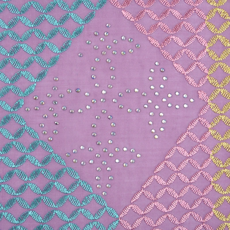 Новейшая Африканская Хлопковая сухая кружевная ткань многоцветная швейцарская