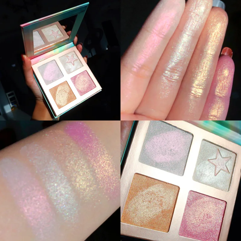 Осветлитель для лица косметика Блестящий мерцающий хайлайтер палитра пудры