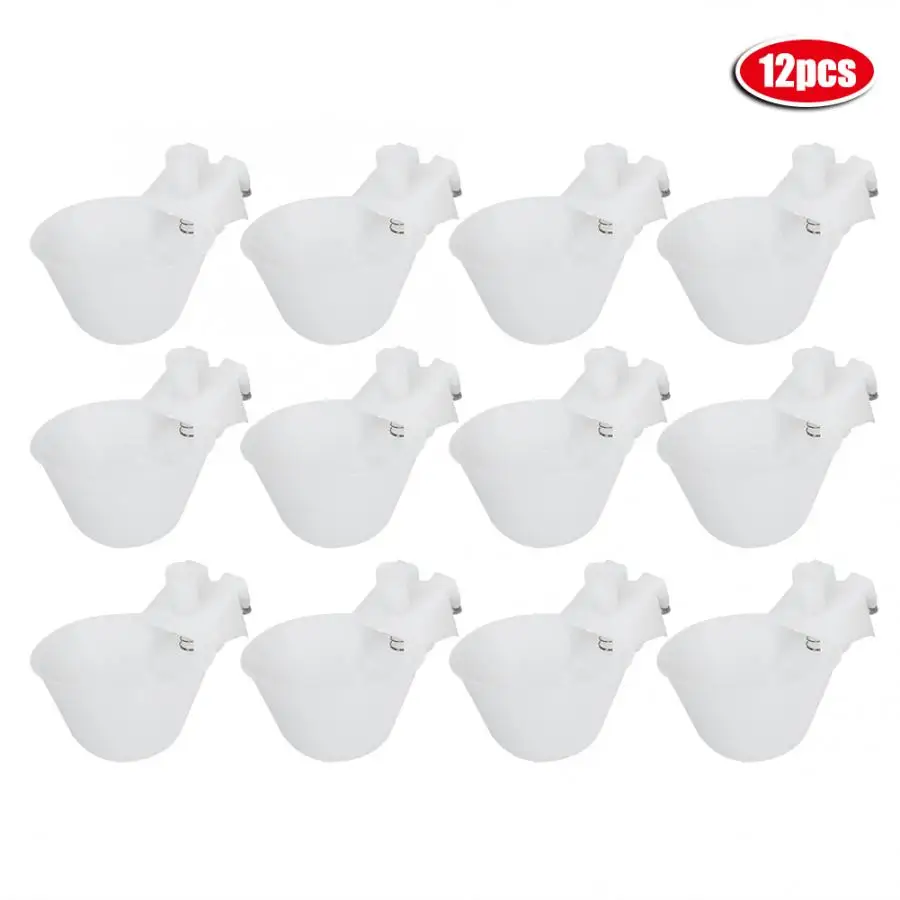 Кормушка для кур 12 шт. подвесные чашки птиц|Принадлежности кормления и поения| |