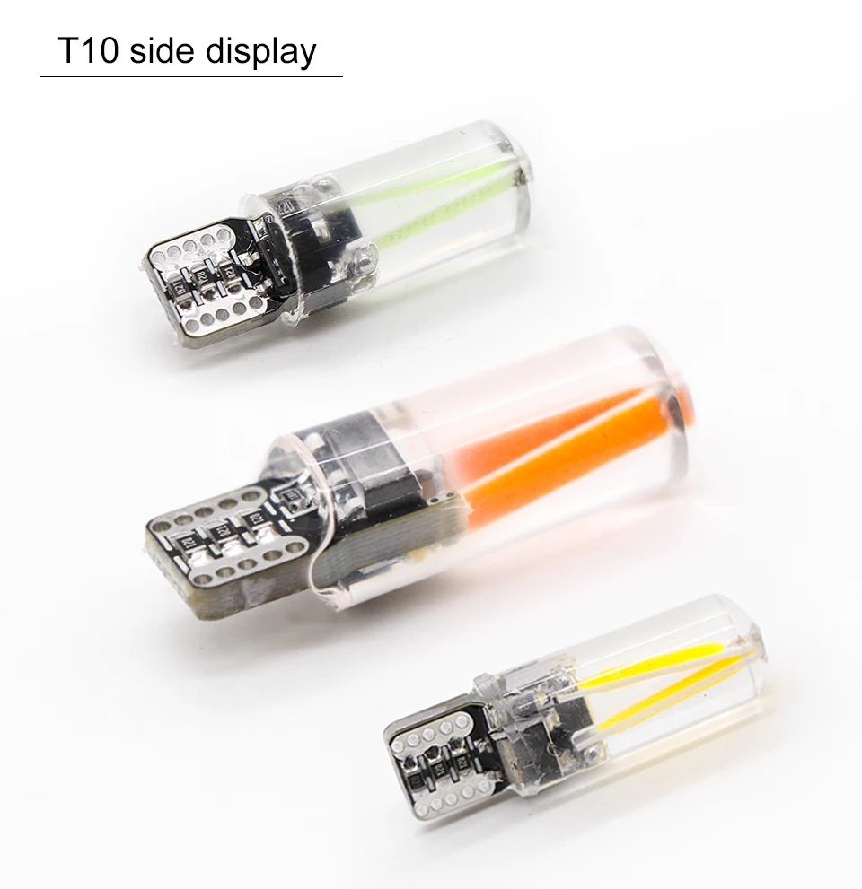 LDRIVE Canbus без ошибок 12 В 2,3 Вт Светодиодный силиконовый светильник T10 3000 К 4300 К 6000 К желтый золотой теплый белый красный синий T10 боковой светильник на танкетке