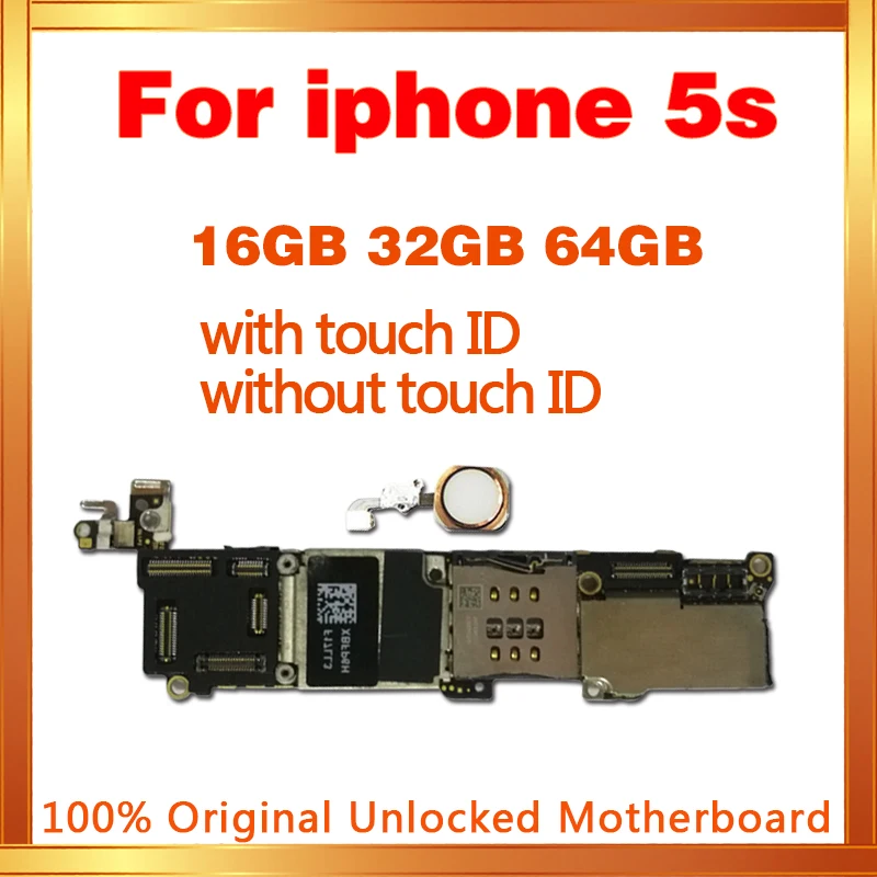 16 ГБ 32 64 материнская плата с/без сенсорного ID для iphone 5S разблокированная IOS