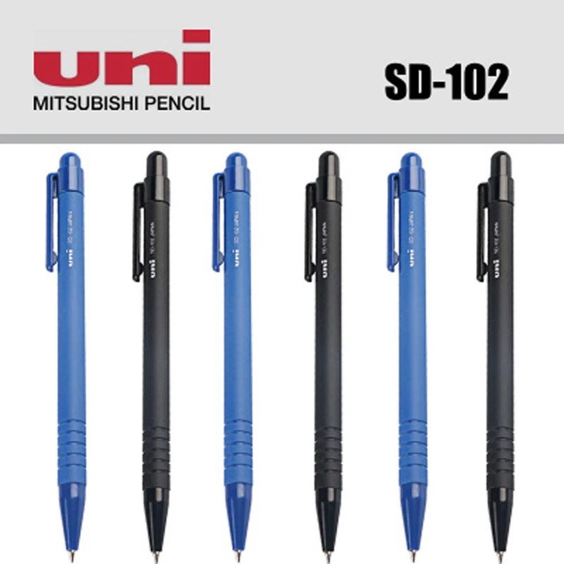 

4 Pcs/Lot Mitsubishi Uni SD-102 Ballpoint Pen 0.7 mm tip black blue ink Ballpoint Pens Writing Supplies for kids child Student