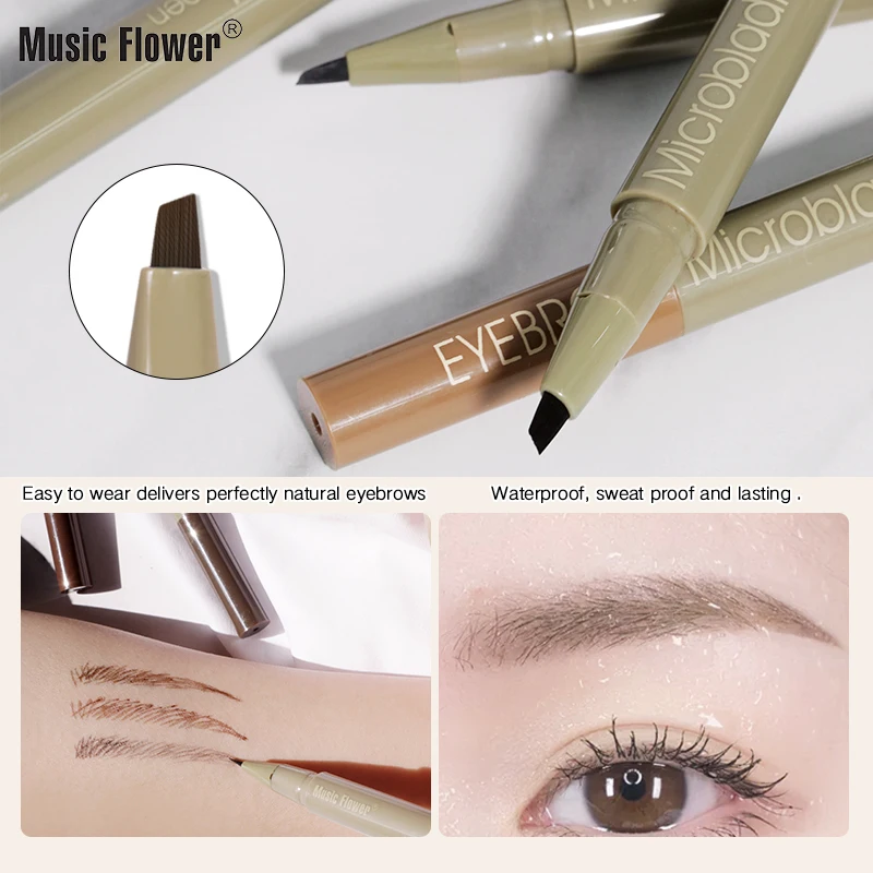 

3 Pcs/Lot Easy to Wear Eyebrow Pencil Eye Brow Cream Eyes Makeup Cosmetics Waterproof Eyebrows Enhancer Liquid Matte Brow Pen