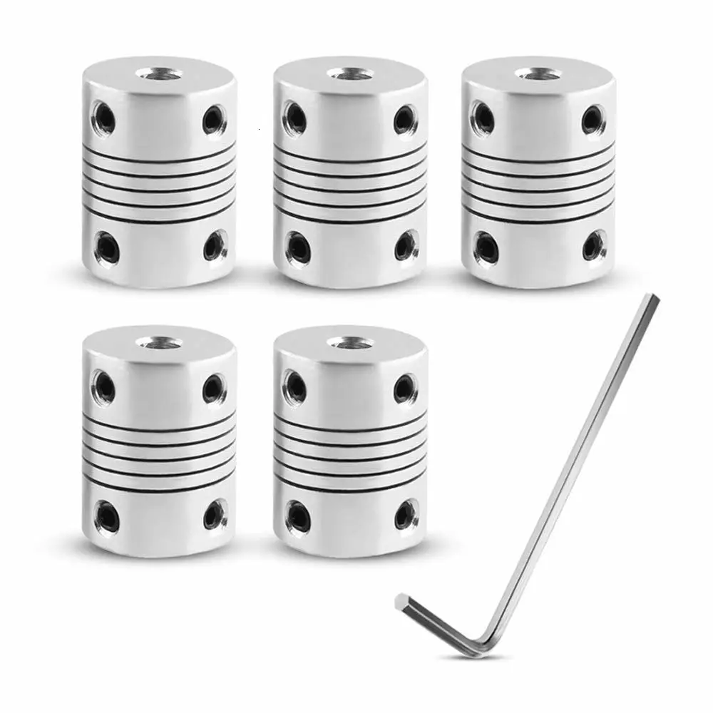 

Flexible Couplings 5mm to 8mm 8X8X25mm 17 Shaft Teppar Motor Coupler Aluminum Alloy Joint Connector for Creality CR-10 CR-10S S4