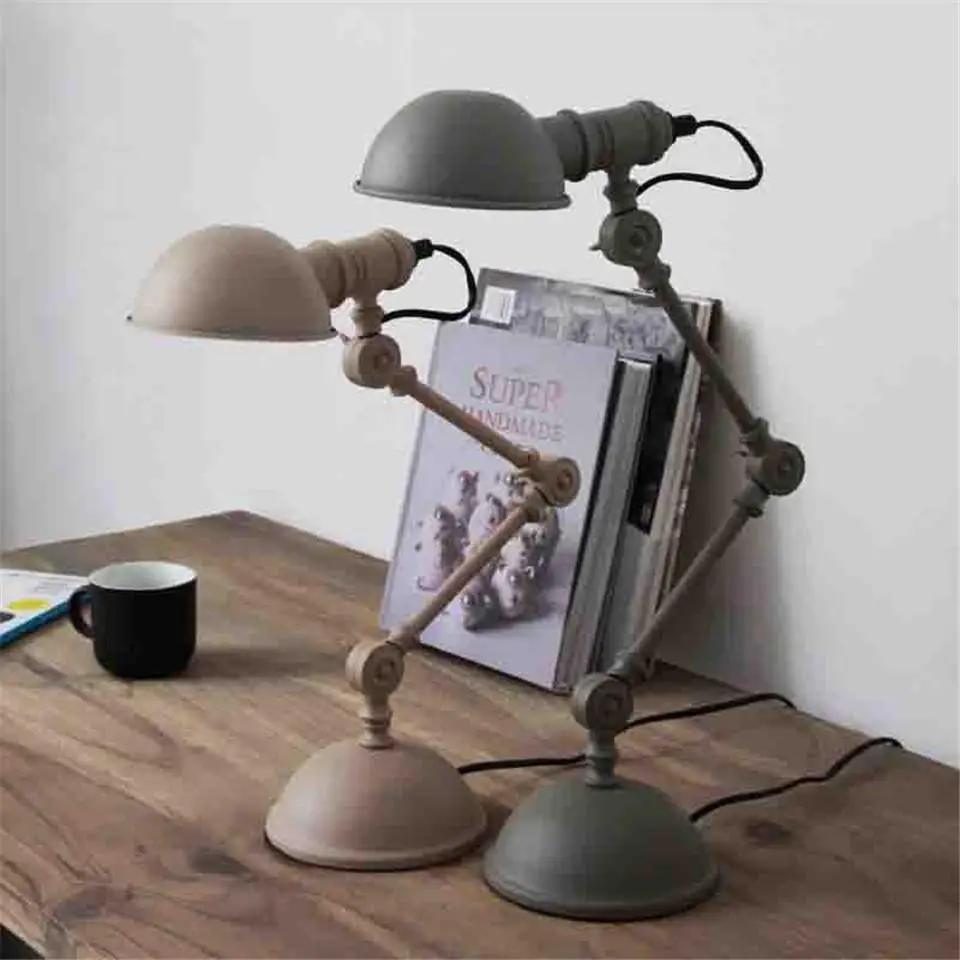 

Modern Adjustable Table Lamp Bedroom Loft Decor Desk Lamps Living Room Dining Room Reading Desk Light Iron Studyroom Lighting