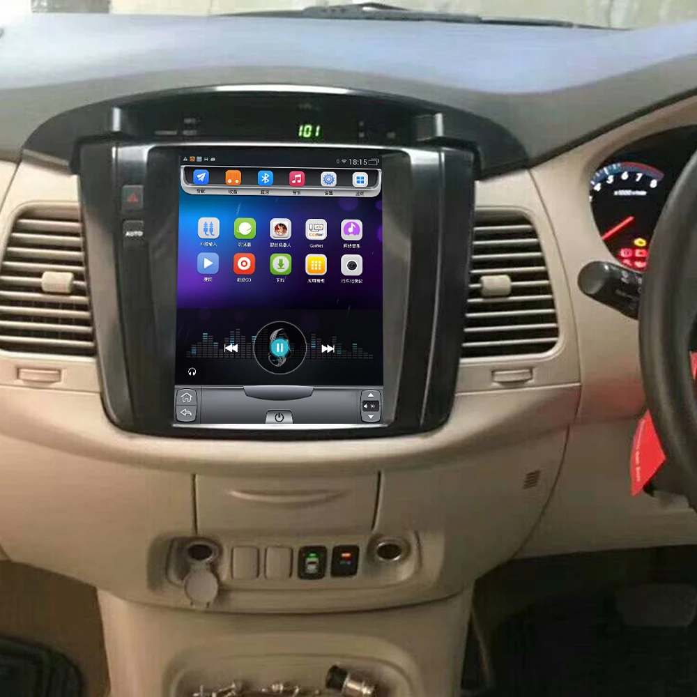 Четырехъядерный 32G rom вертикальный экран android 7,0 Автомобильный gps мультимедийный видео радио плеер для Toyota innova 2004- навигация