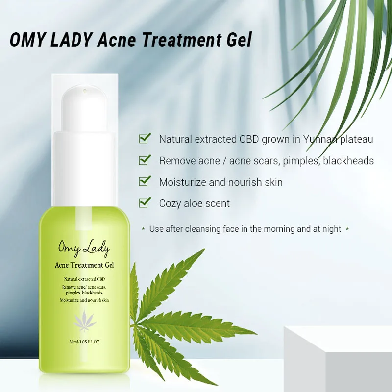 Гель для лечения акне OMY LADY Сыворотка от прыщей лицо со шрамом алоэ против