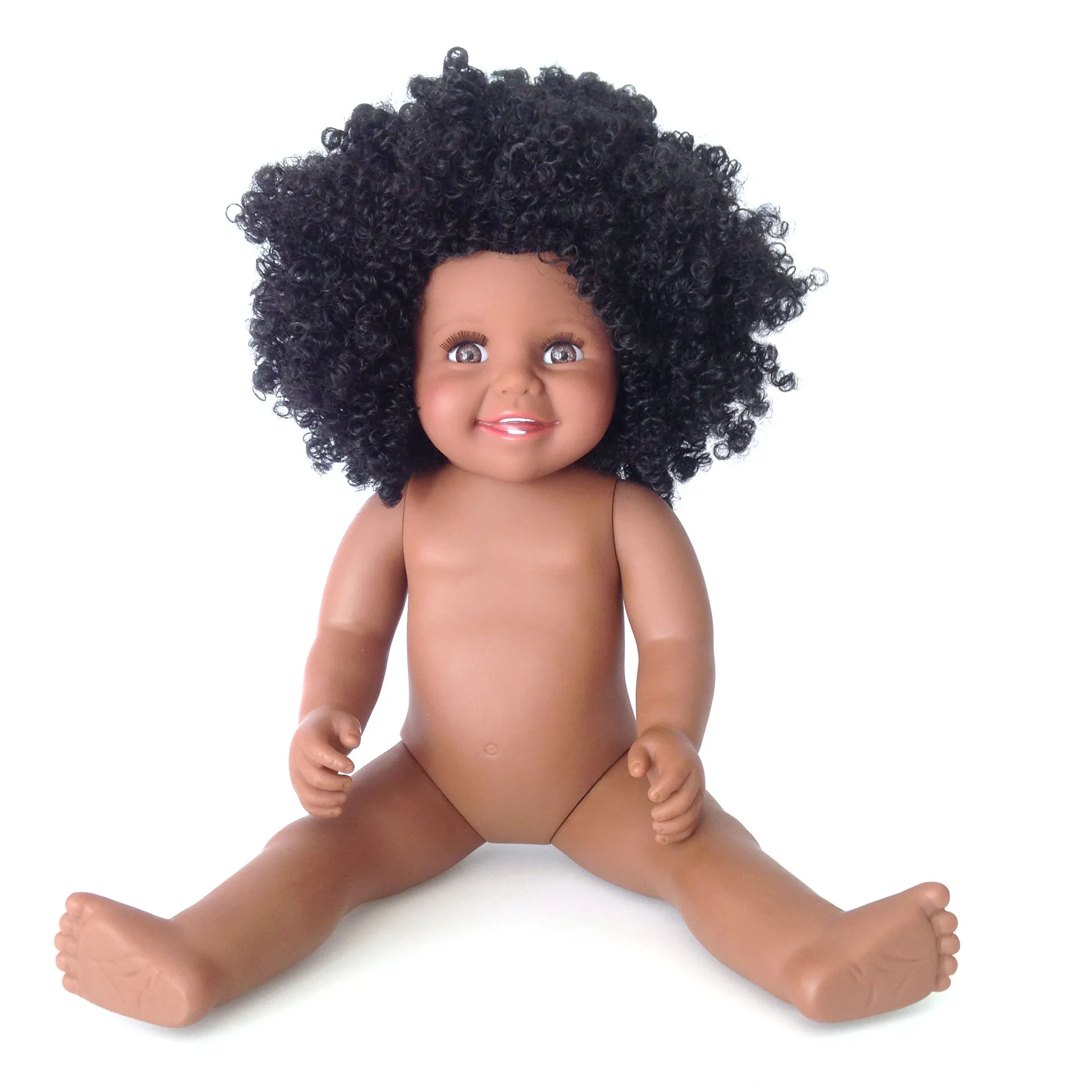 Афро волосы афро американские черные куклы reborn toys 45 см полностью виниловые