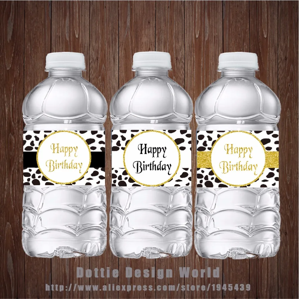 20 шт. черная белая Золотая коровья бутылка для воды винные этикетки обертка