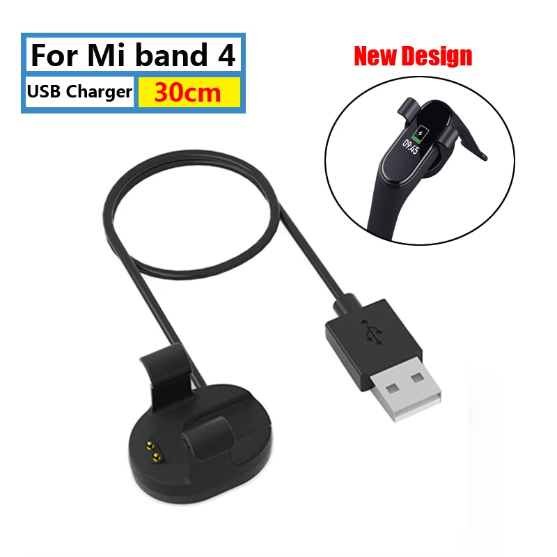 E 30cm for Mi 4 Разборки- Зарядное устройство адаптер 13/20/100 см зарядка через usb кабель для Xiaomi Mi Band 3/4/NFC умный Напульсники с креплением сзади Зарядное устройство - Цвет: E 30cm for Mi 4