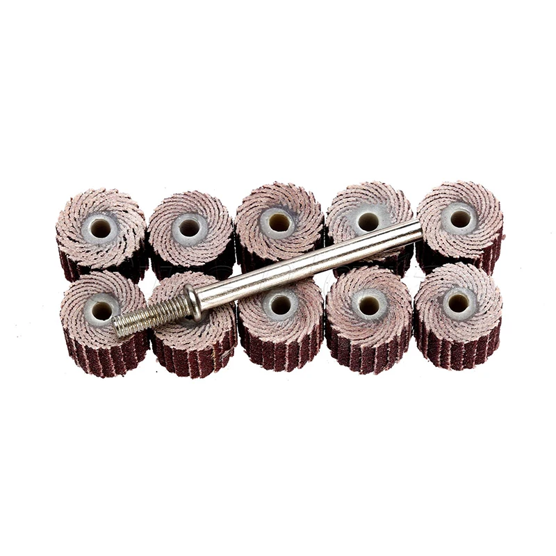 11pcs Set Sanding Wheels Grit Flap Polishing Grinders Assembly Stripping Tools