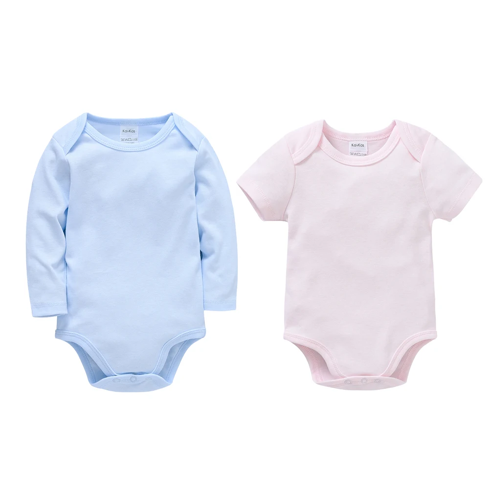 

Kavkas/одежда для малышей маленький свежий комплект из двух предметов, Боди унисекс с длинными рукавами и короткими рукавами для новорожденны...