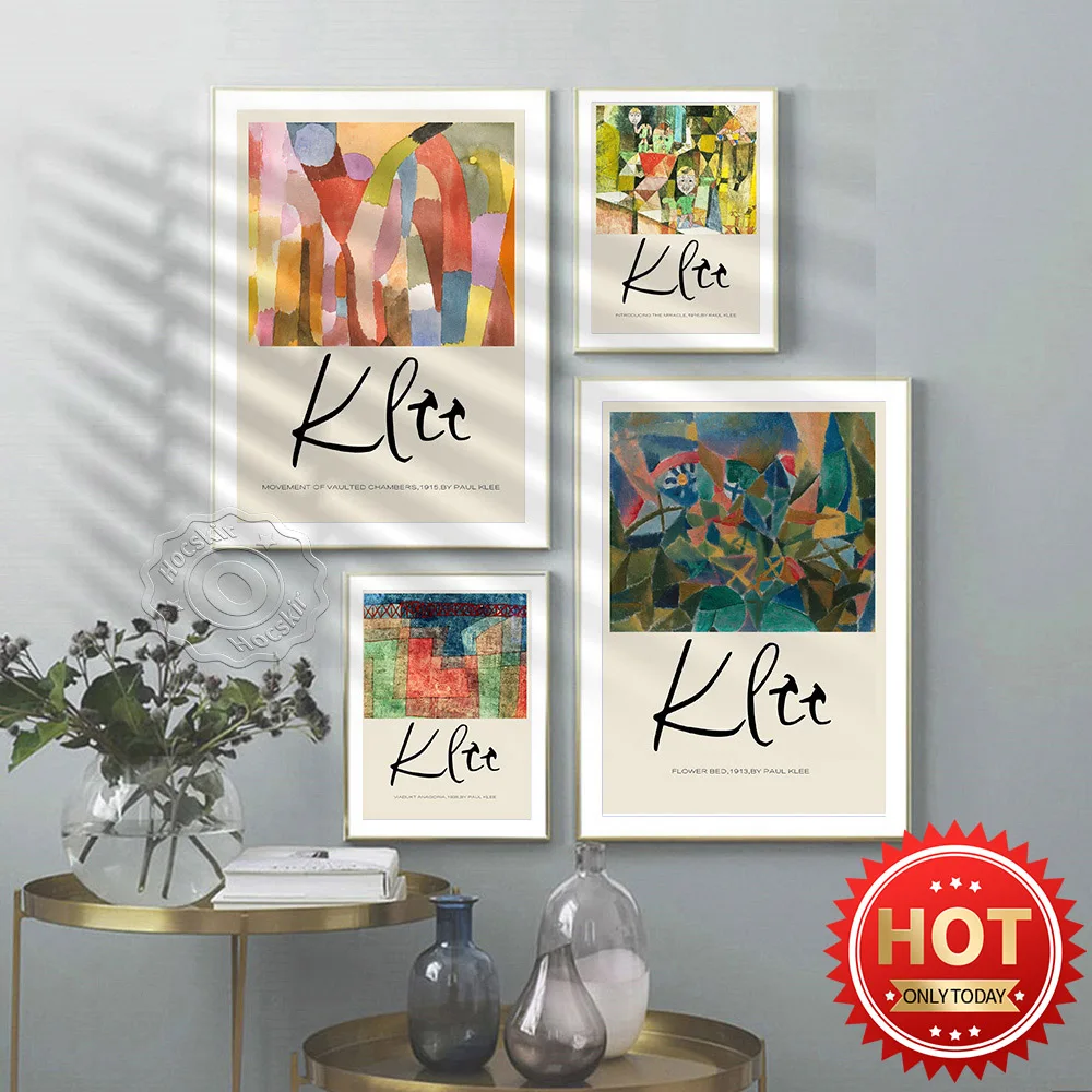 

Paul Klee Exhibition Museum Poster, 1935 Klee Viadukt Anagoria Decor Painting, Vintage Art Abstact Wall Picture, Home Decor