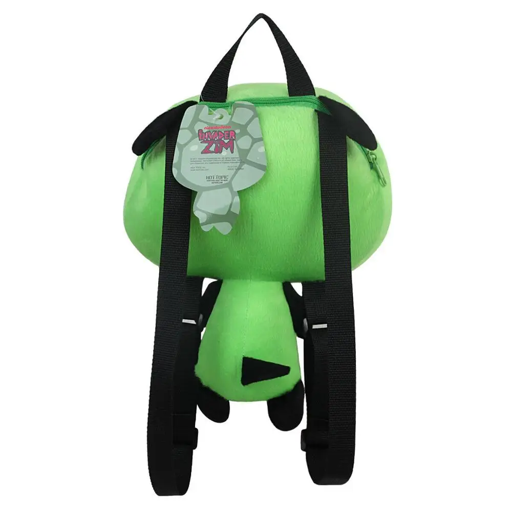 Новый Alien Invader Zim 3D глаза робот Гир милый плюшевый рюкзак зеленая сумка
