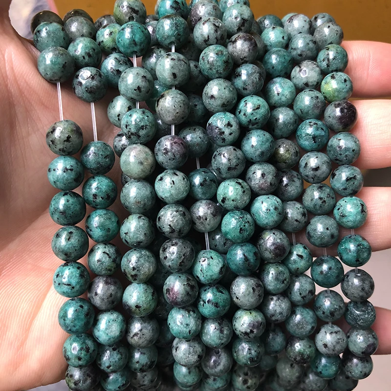 Натуральный камень африканская Бирюза Камень круглые бусины на возраст 6 8 10 12 лет