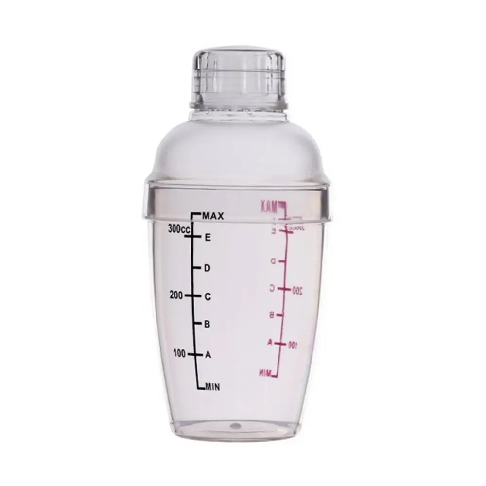 

80%HOT350/500/700/1000ml Transparent Dual Scale Grams Cocktail Shaker Cup Wine Mixer