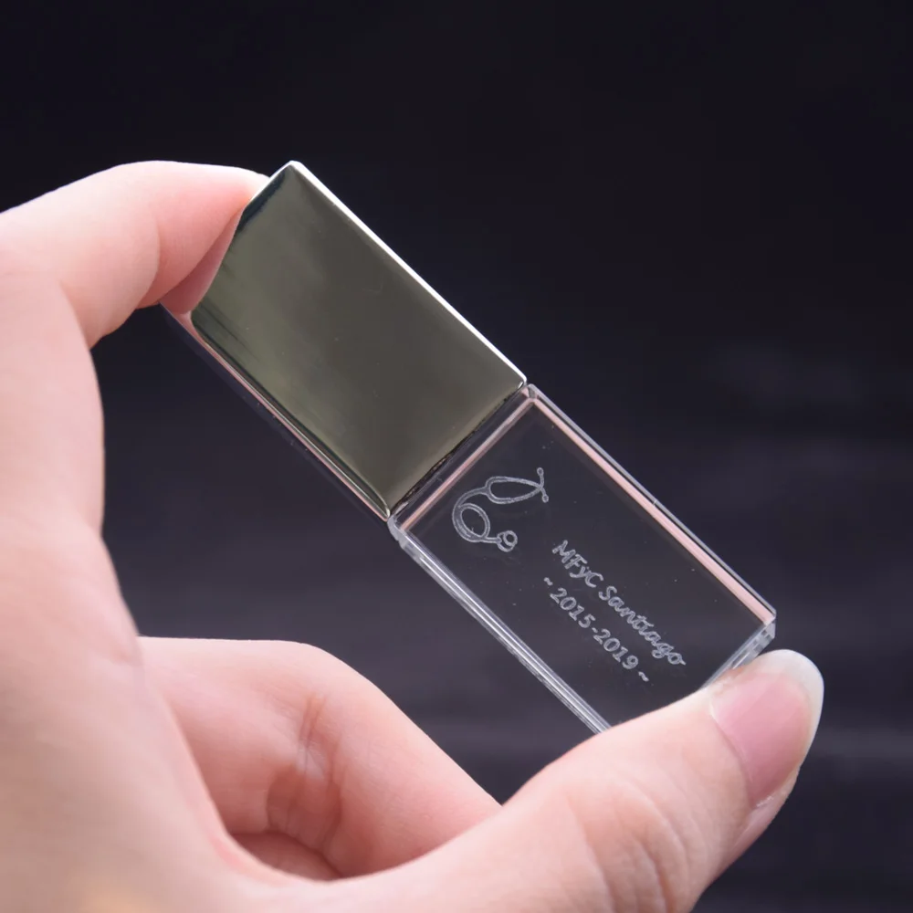 Хрустальная USB флешка с 3D принтом логотипа 4 ГБ 8 16 32 64 Usb флеш накопитель 2 0