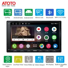 Leaprock 7 Inch 2Din Android GPS Map Navigation Car Radio Stereo Multimedia Player Receiver with Carplay & Live Rear-View (LRV)
