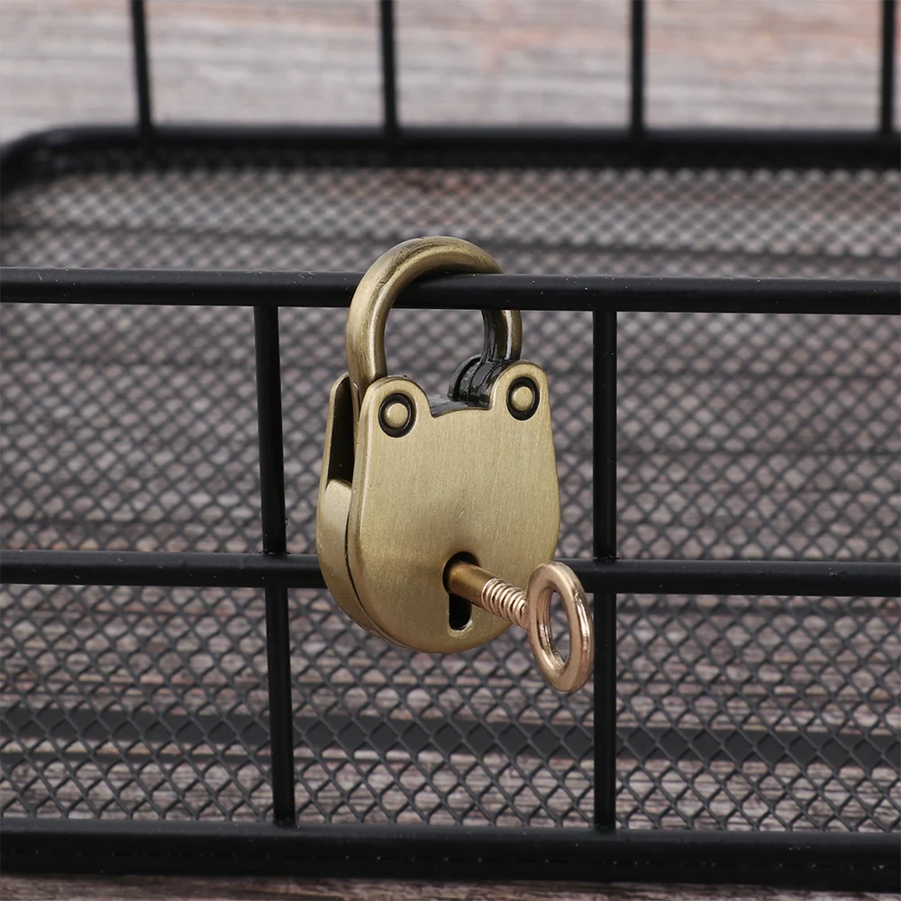 1 шт. металлический винтажный мини замок небольшой открытый чемодан ключ чехол с