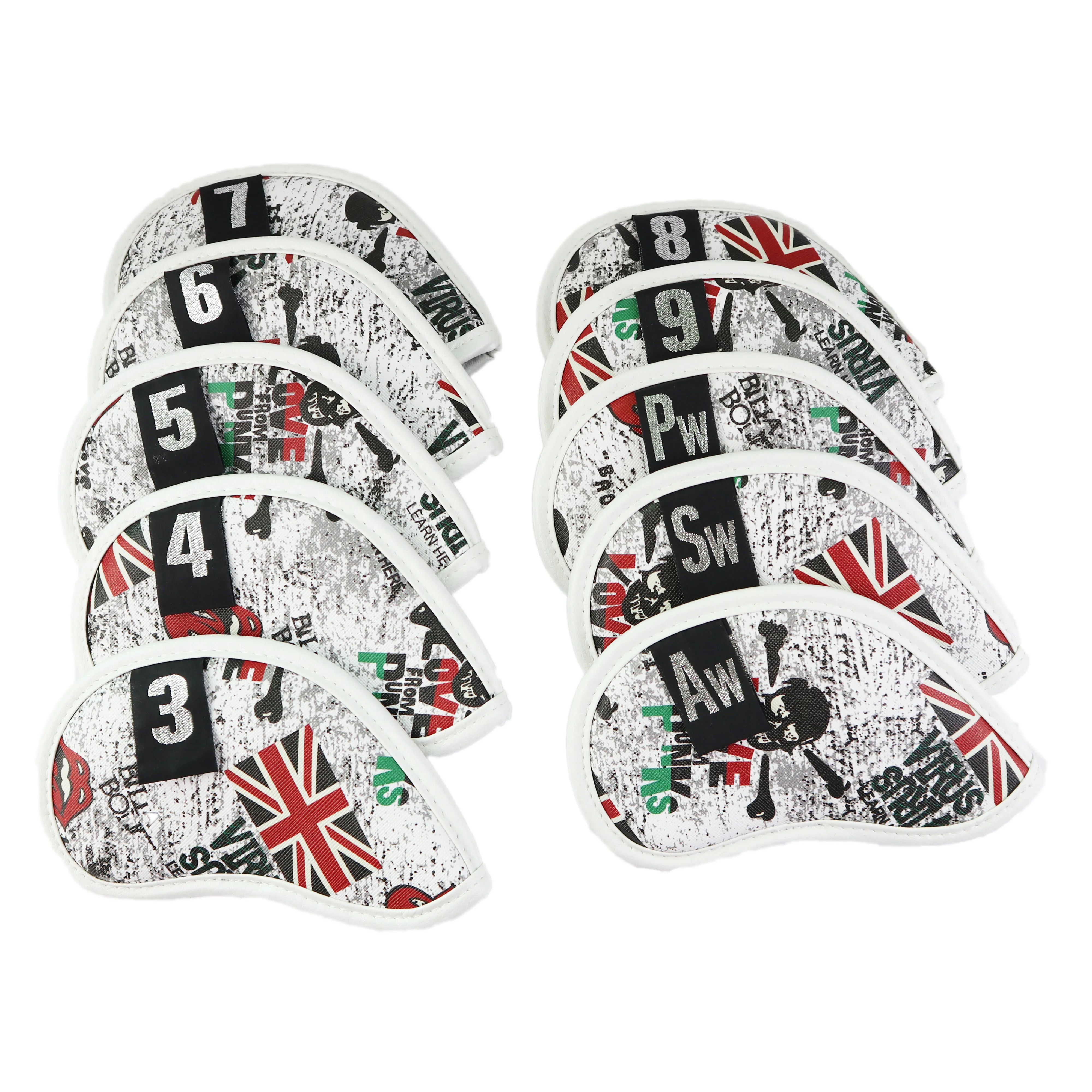 Металлический чехол для клюшек гольфа с изображением флага Великобритании и