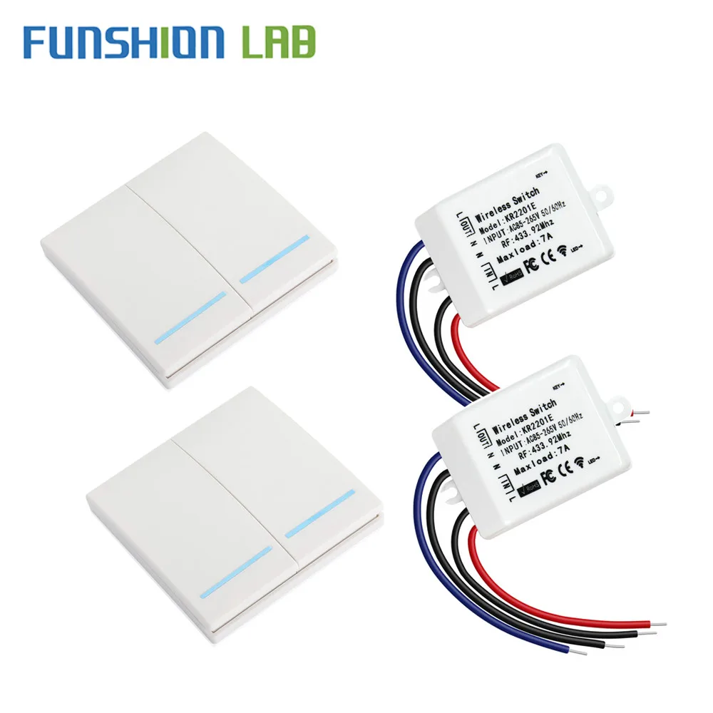 Портативный беспроводной Радиочастотный выключатель FUNSHION 433 МГц 86 типа