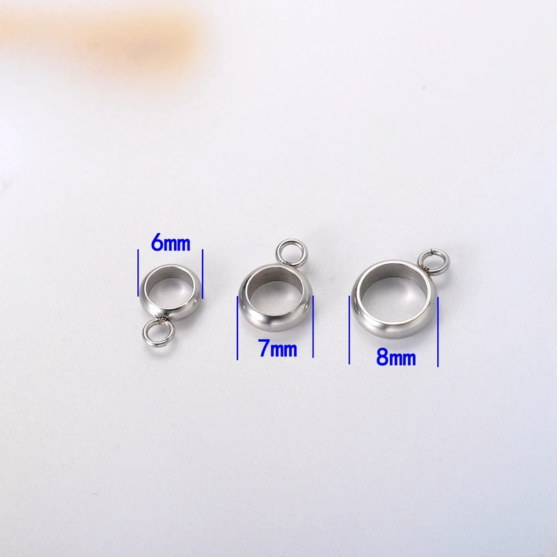 FUNIQUE 6 8 мм очаровательные бусины 10 шт Бусины из нержавеющей стали с круглыми