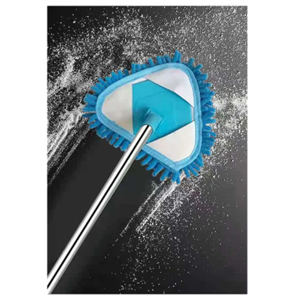 

Mini Retractable Mop 180° Rotating Car Wash Brush Triangle Lazy Cleaning Mop Dry or Wet Usage Mutifunctional Floor Mop for Home