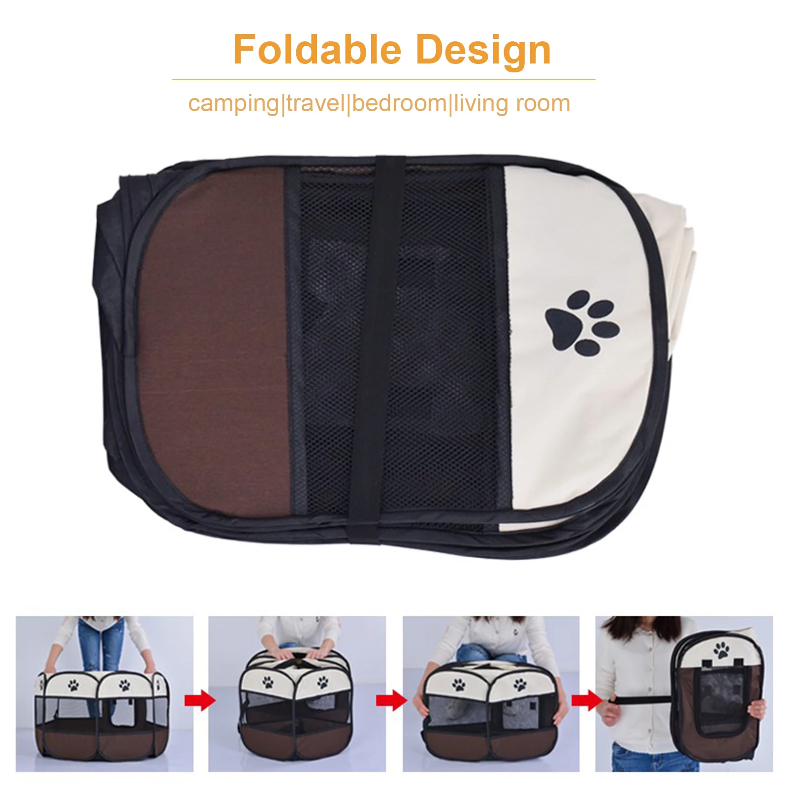Складной манеж для домашних питомцев ПВХ сетчатый теневой чехол съемная